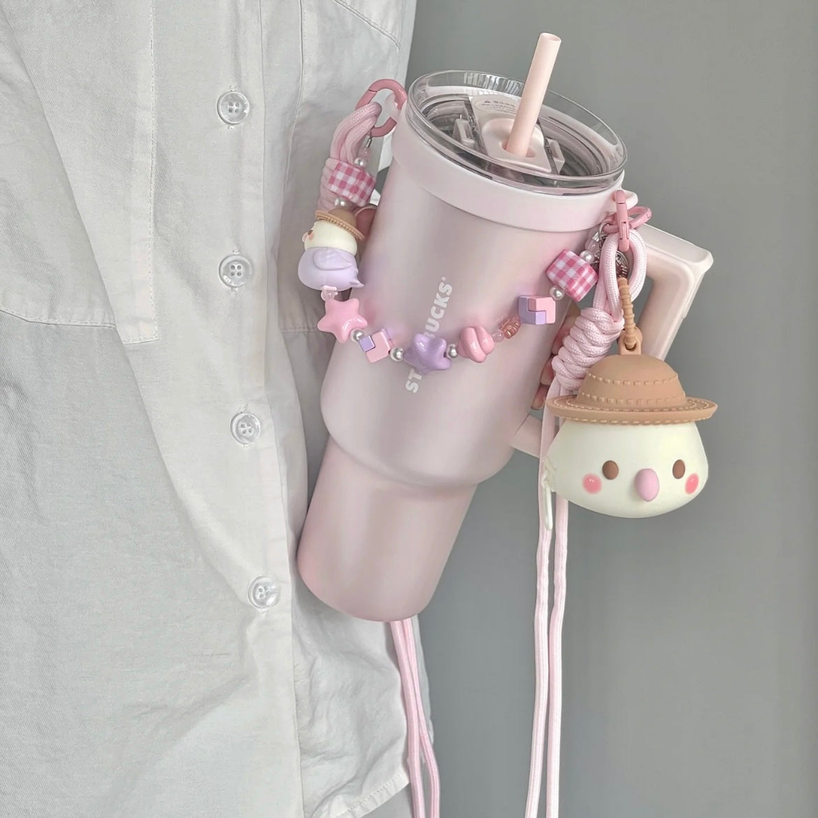 Starbucks China 40oz Pink Stainless Steel Tumbler with Accessories (READY TO SHIP)