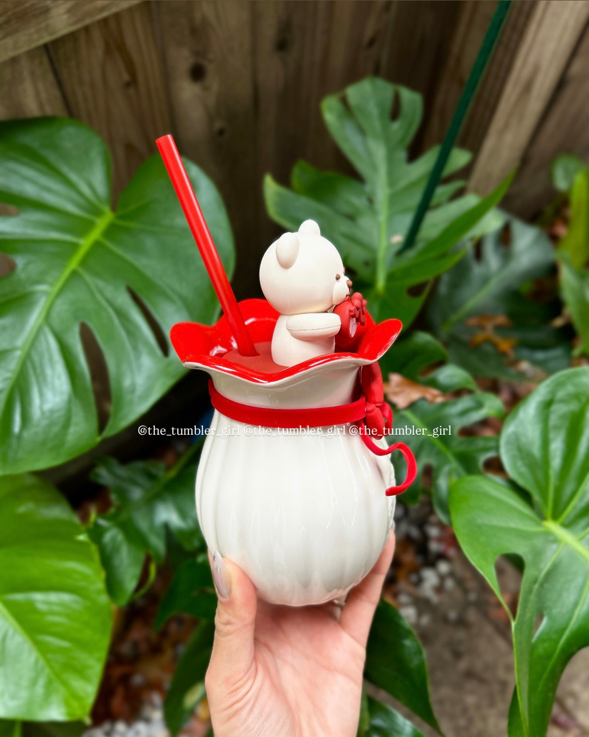 Starbucks China 2025 Holiday 14oz Bear Ceramic Cup with Red Bow (READY TO SHIP)