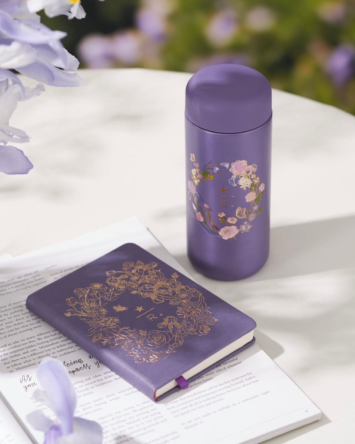 Starbucks China Reserve Spring Bloom Series 13oz Stainless Steel Tumbler With Notebook