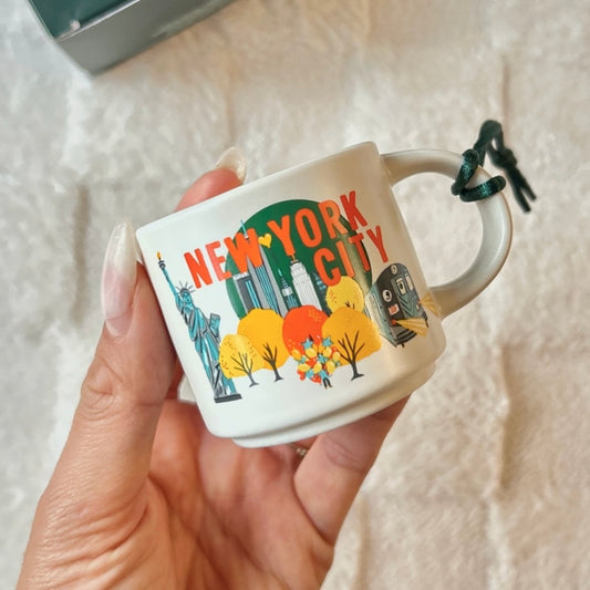Starbucks New York City Mini Ceramic Ornament Mug  Discovery Series 2oz (READY TO SHIP)