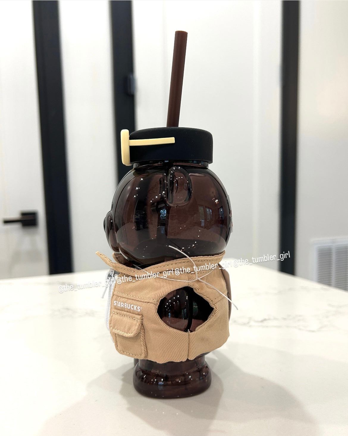 2026 China Shanghai Exclusive Brown Bearista Glass Cold Cup (READY TO SHIP)