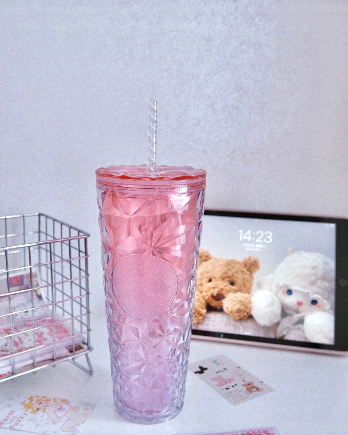 Starbucks China Pink Gradient Prism Cold Cup Tumbler (READY TO SHIP)