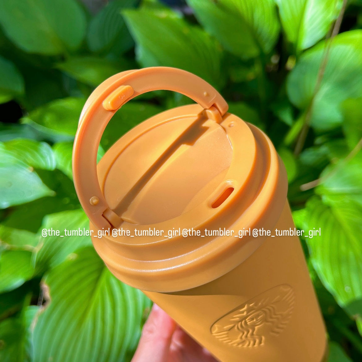 Starbucks Taiwan mustard yellow matte stainless steel 16oz