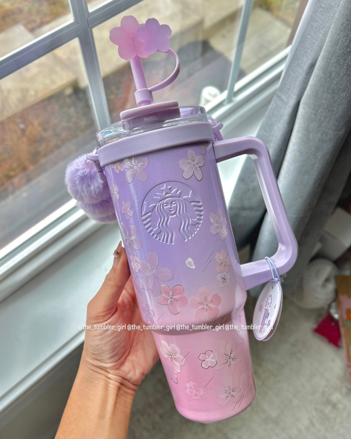 Starbucks China 2026 Sakura Stainless Steel Cup 31oz with Dual-Opening Lid & Cup Charm (READY TO SHIP)