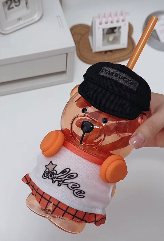 Starbucks Shanghai 2026 Pop-Up Exclusive 16oz Orange Bearista Glass Cold Cup