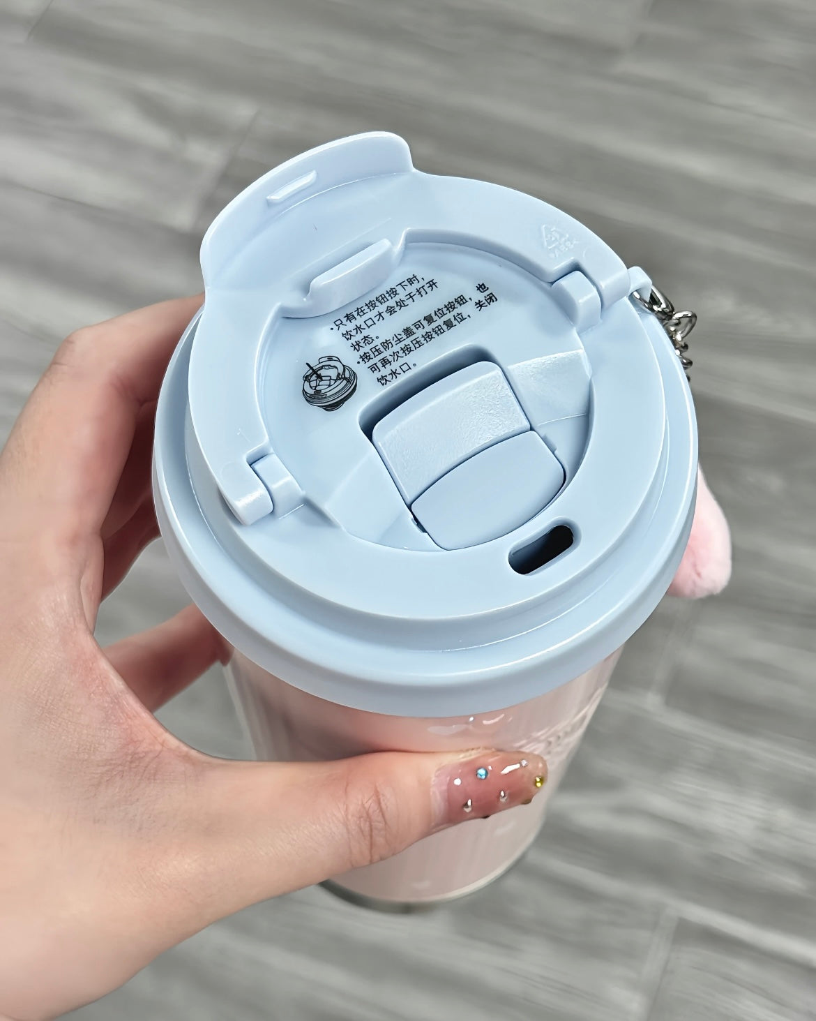 Starbucks China Pink 16oz Stainless Steel Tumbler Cup Sleeve Strap Heart Charm (Ready to ship)