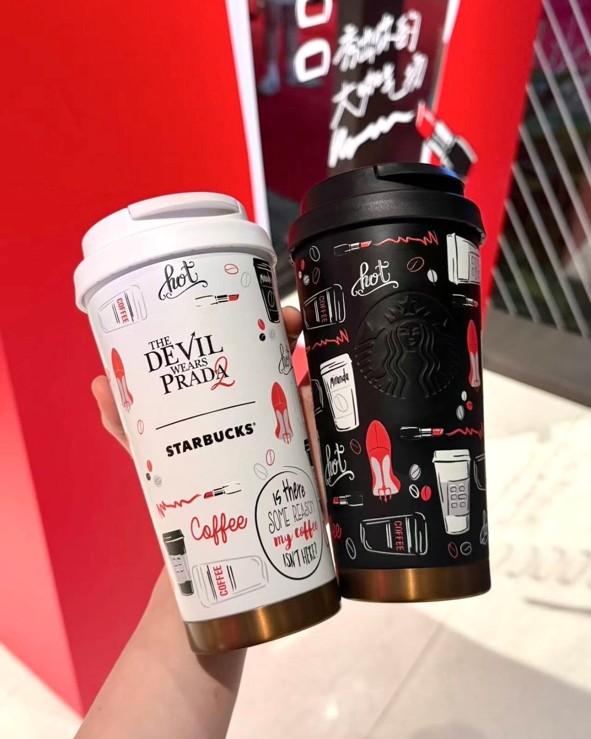 Starbucks China x The Devil Wears Prada Stainless Steel Tumbler 16oz With Charm