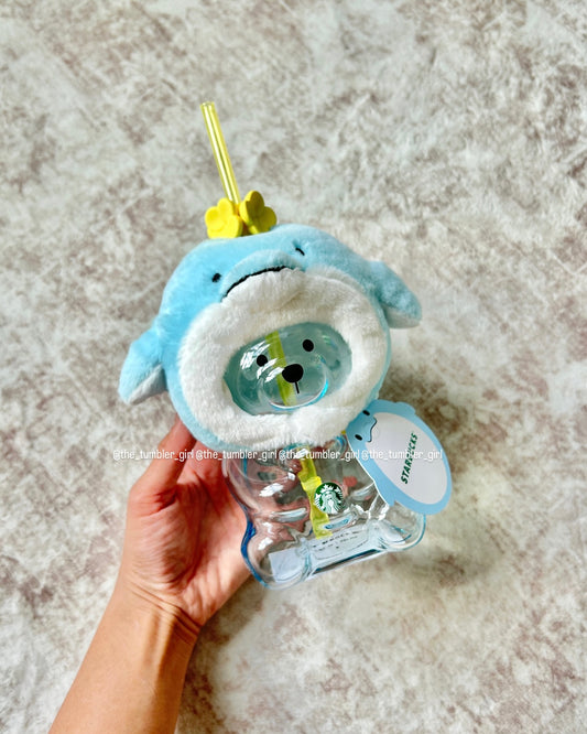 2026 Korea Jeju Island Exclusive Dolphin Bearista Glass Cold Cup (READY TO SHIP)
