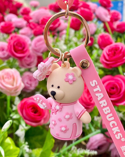 Starbucks China Exclusive Cherry Blossom Bearista Keychain (READY TO SHIP)