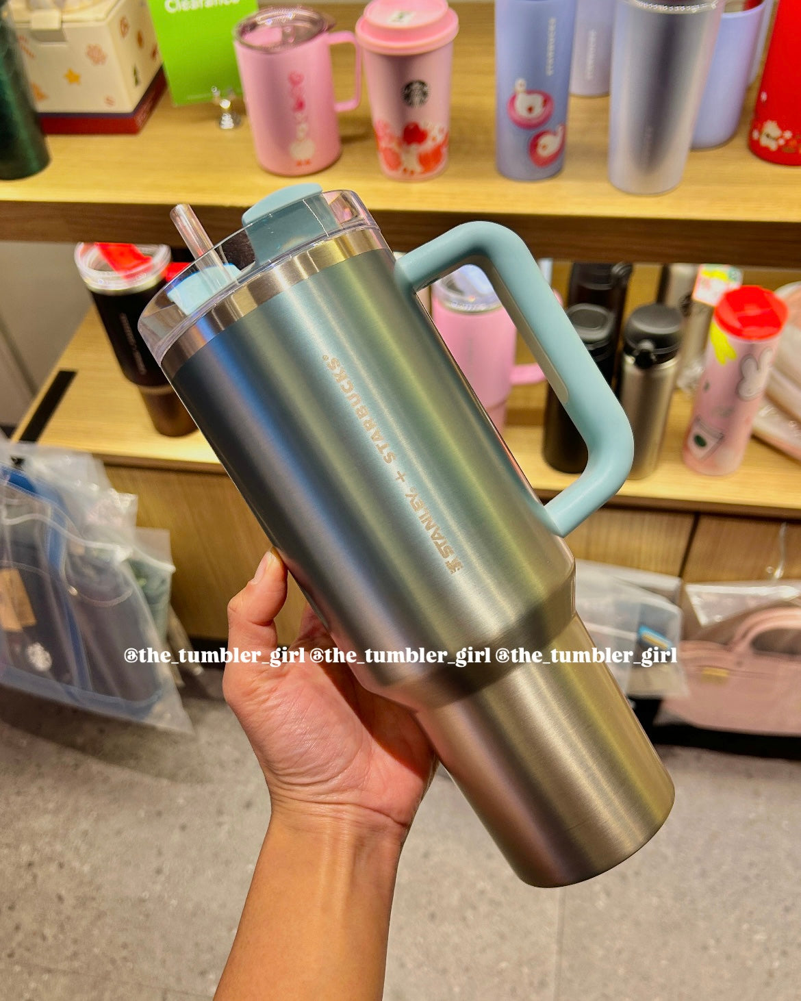 Starbucks Taiwan x Stanley Blue Metallic Stainless Steel 30oz (ships late March)