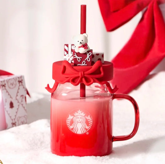 Starbucks China 2025 Holiday 17oz Glass Cold Cup (PRE-ORDER)