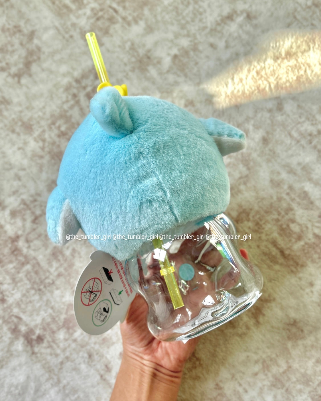 2026 Korea Jeju Island Exclusive Dolphin Bearista Glass Cold Cup (READY TO SHIP)