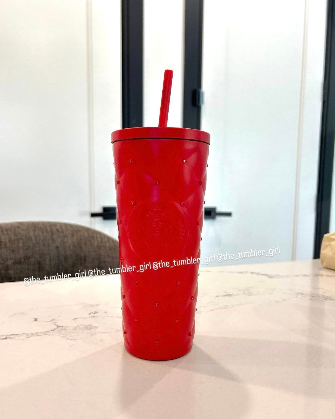 2026 China Exclusive TDWP 20oz RED Diamond Stainless Steel Tumbler With Card Holder (READY TO SHIP)
