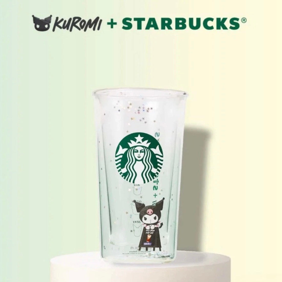 Starbucks Hong Kong x Kuromi 12oz Double-Wall Glass Cup (READY TO SHIP)