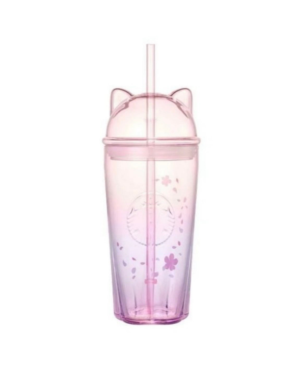 Starbucks korea Exclusive Sakura Cat Glass Cold Cup 16.9oz (ships in a week)