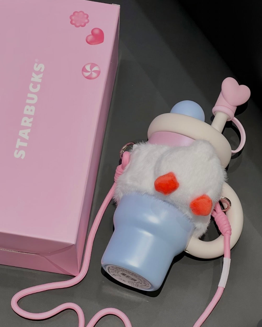 Starbucks 2026 China Valentine’s Day Sweet Duck Stainless Steel Tea Strainer Tumbler + Sleeve 28oz (READY TO SHIP)