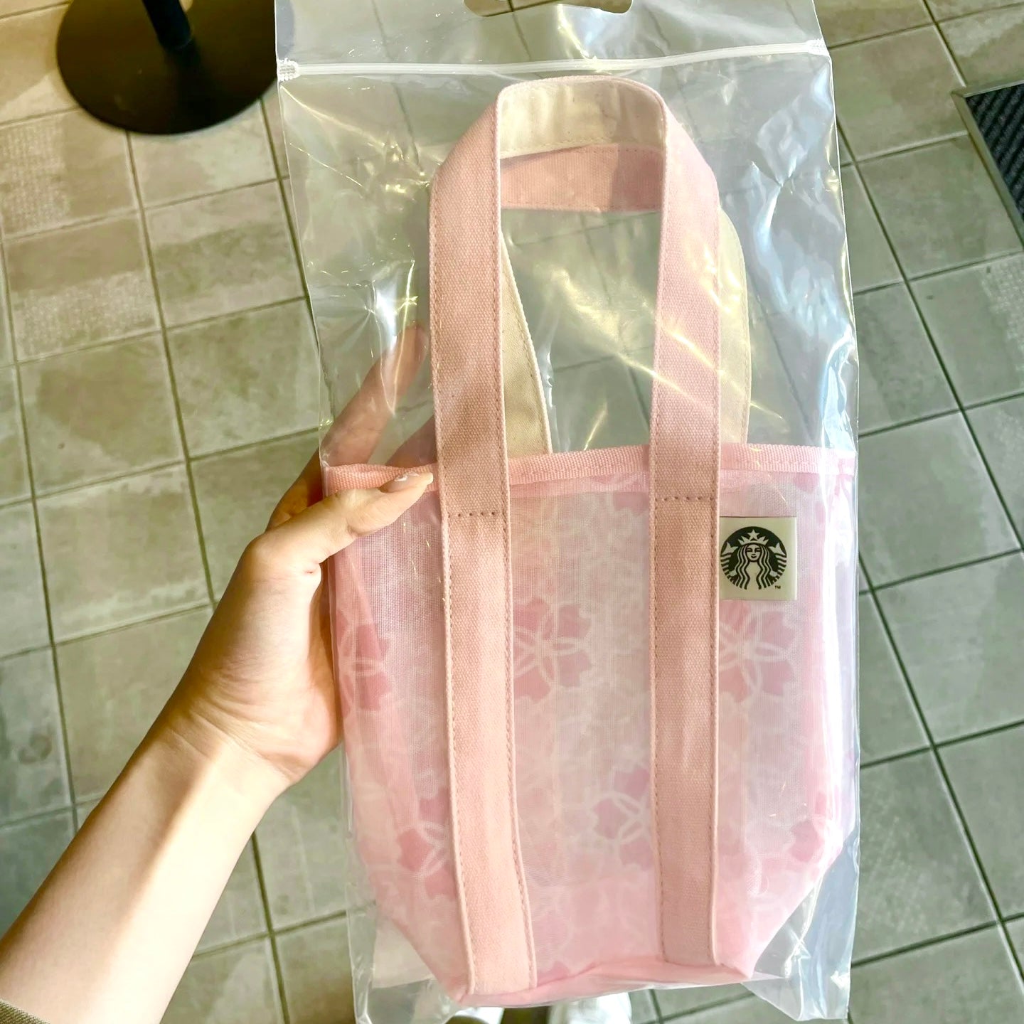 Starbucks Taiwan Pink Sakura sakura Mini Tote Bag