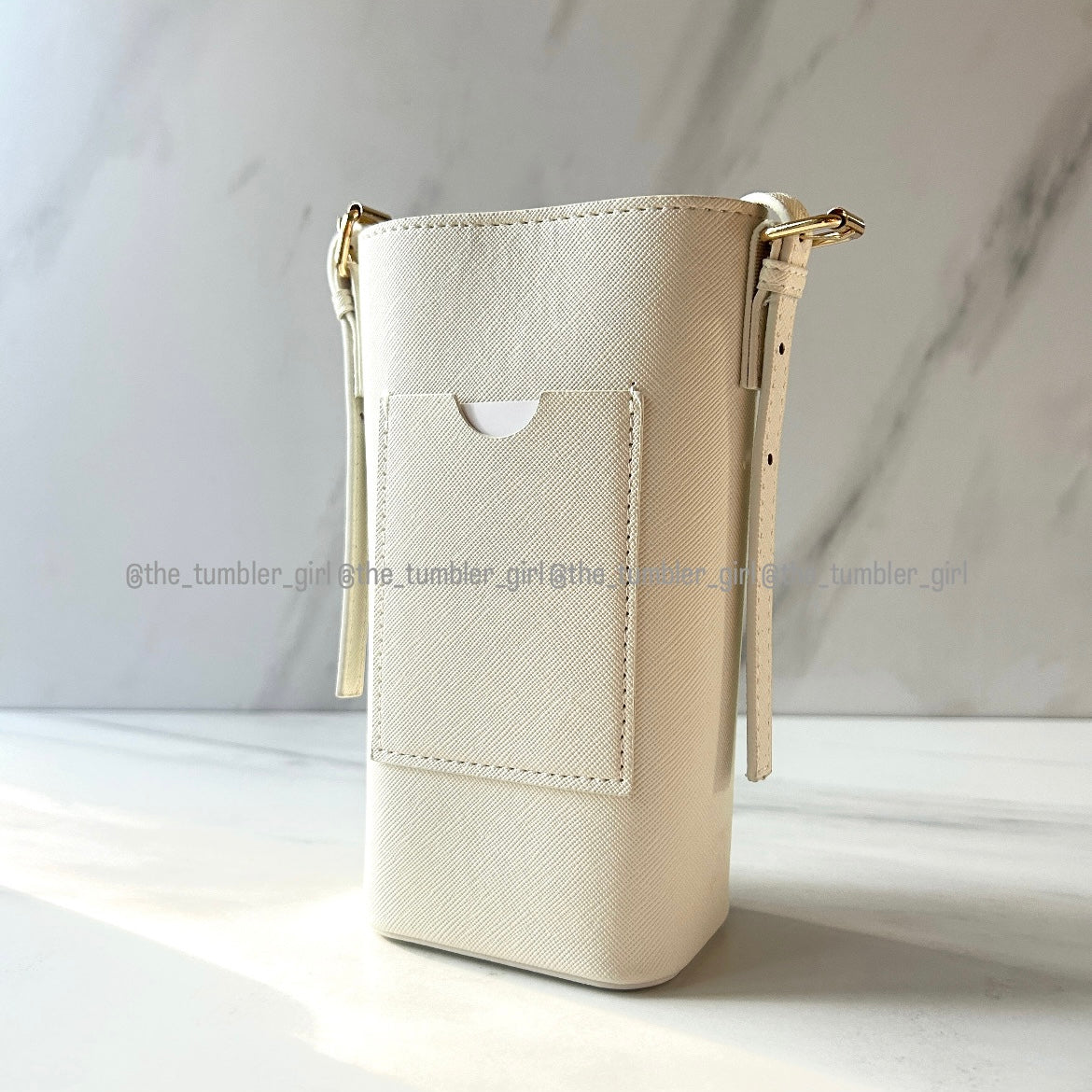 Starbucks China ivory white mini crossbody bucket pouch