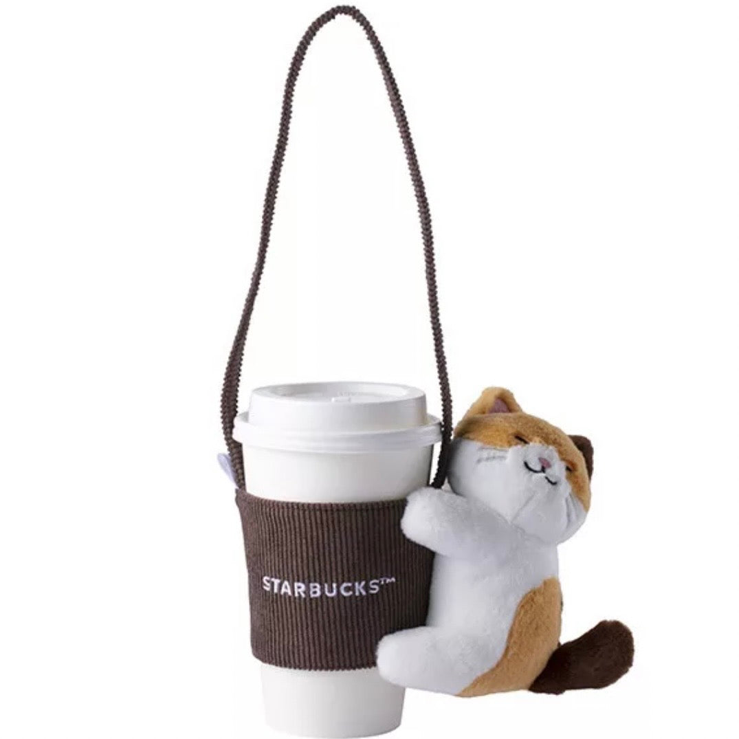Starbucks Taiwan Tricolor Cat Reusable Cup Sleeve Holder | Drink Carrier (ships late March)