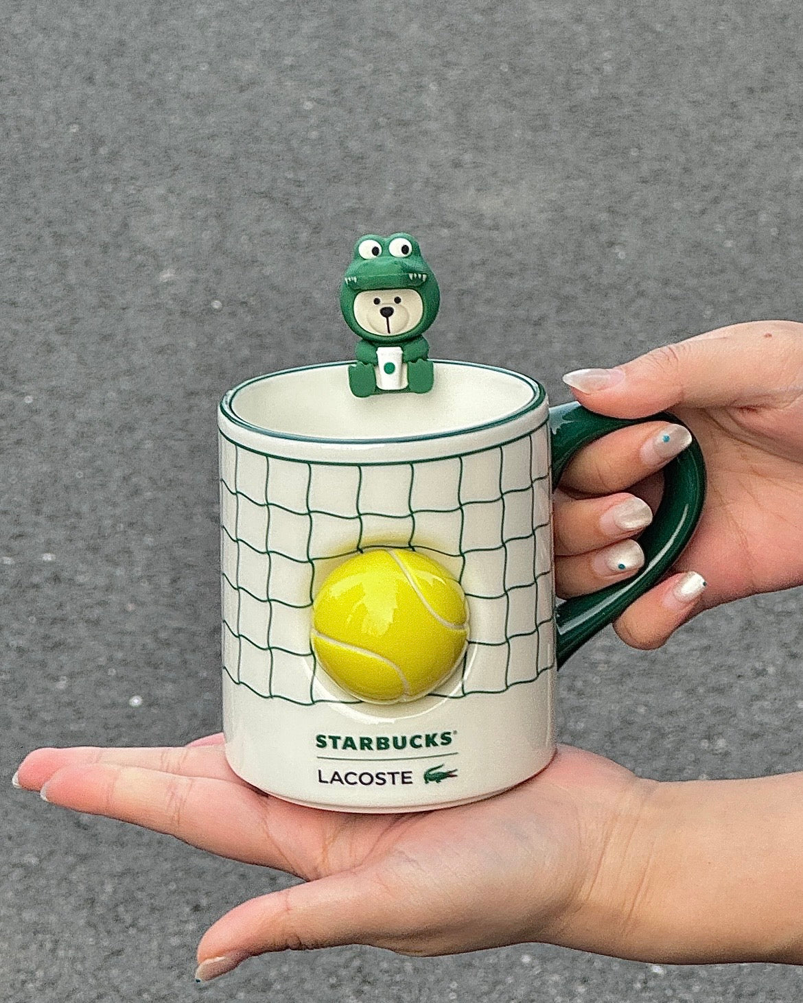 Starbucks China x Lacoste Green Tennis Mug 12oz with Stopper (READY TO SHIP)