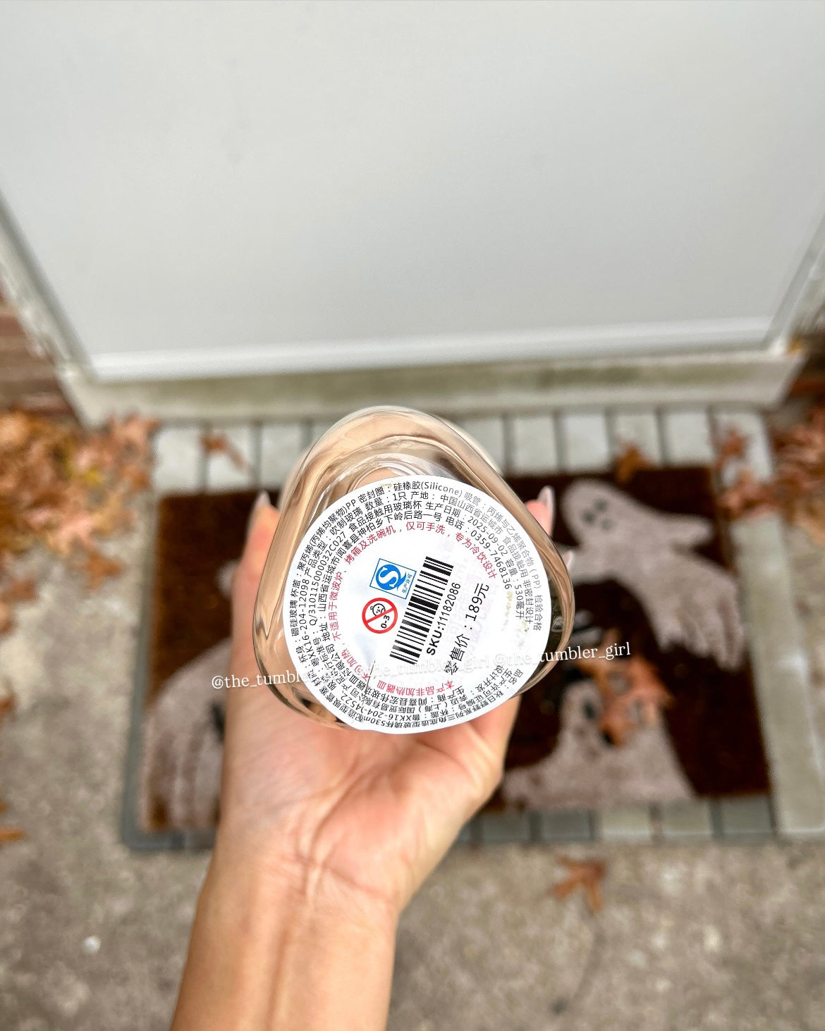 Starbucks China 18oz Farmer Bird Triangle Glass Cup (READY TO SHIP)