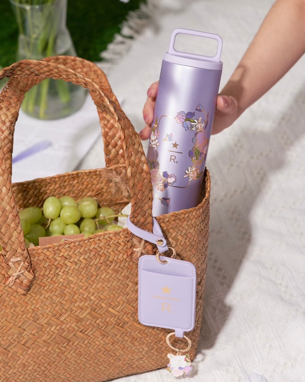 Starbucks China Reserve Spring Bloom Series 17oz Stainless Steel Tumbler With Card Holder