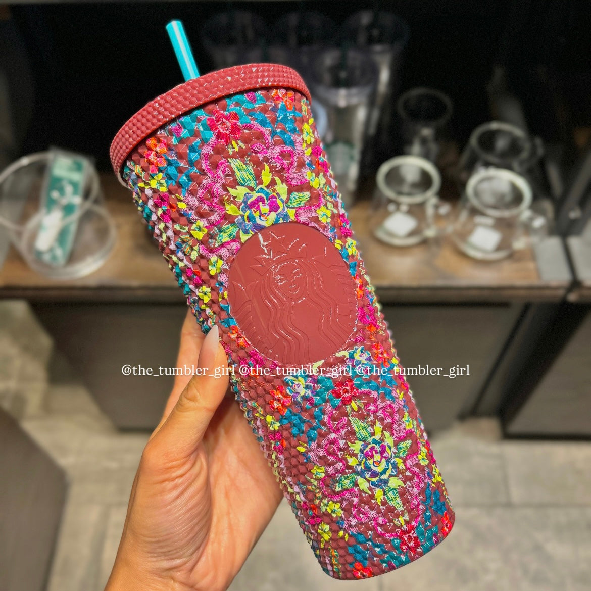 Starbucks Floral Studded Venti Cold Cup Tumbler (24oz)