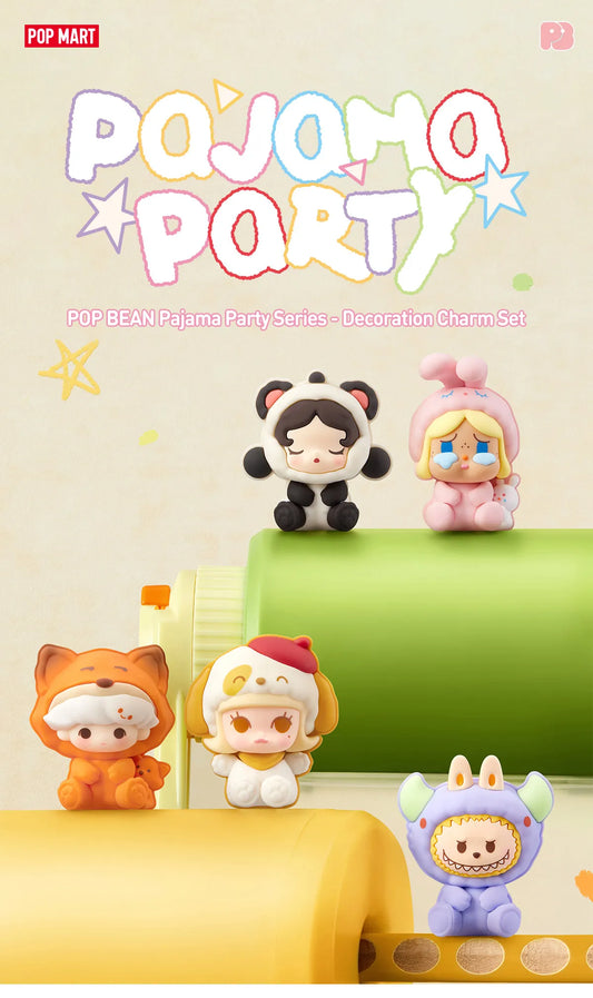 Pop Mart Bubble Cute Particle Pajama Party Series Decorative Buckle Set