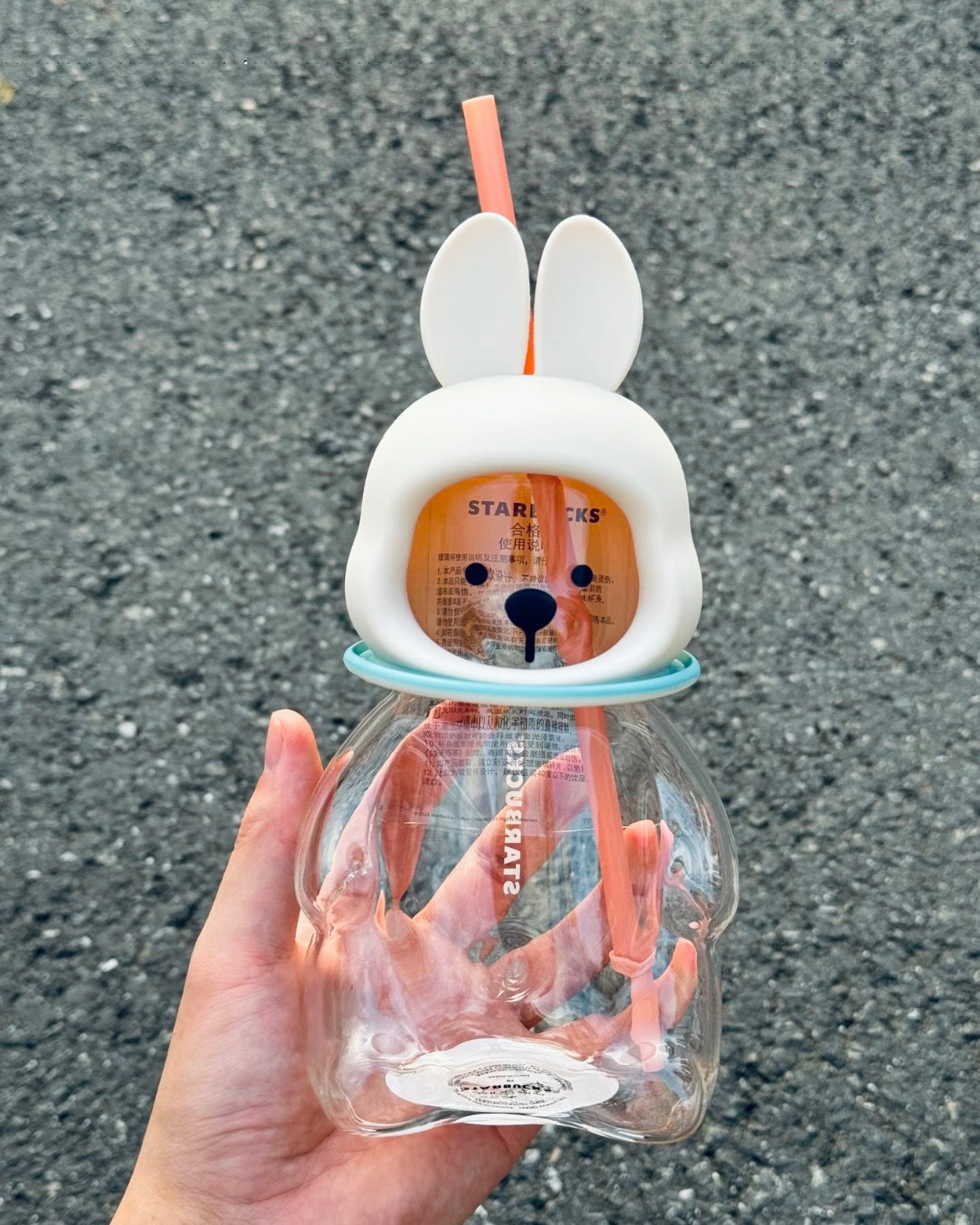 Starbucks China Bunny Glass Cold Cup 20oz (READY TO SHIP)