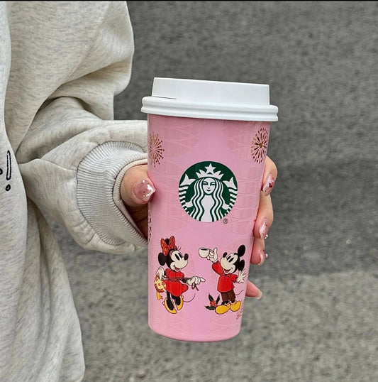 Starbucks China x Disney 2025 Mickey and Minnie 15oz Stainless Steel Tumbler (READY TO SHIP)