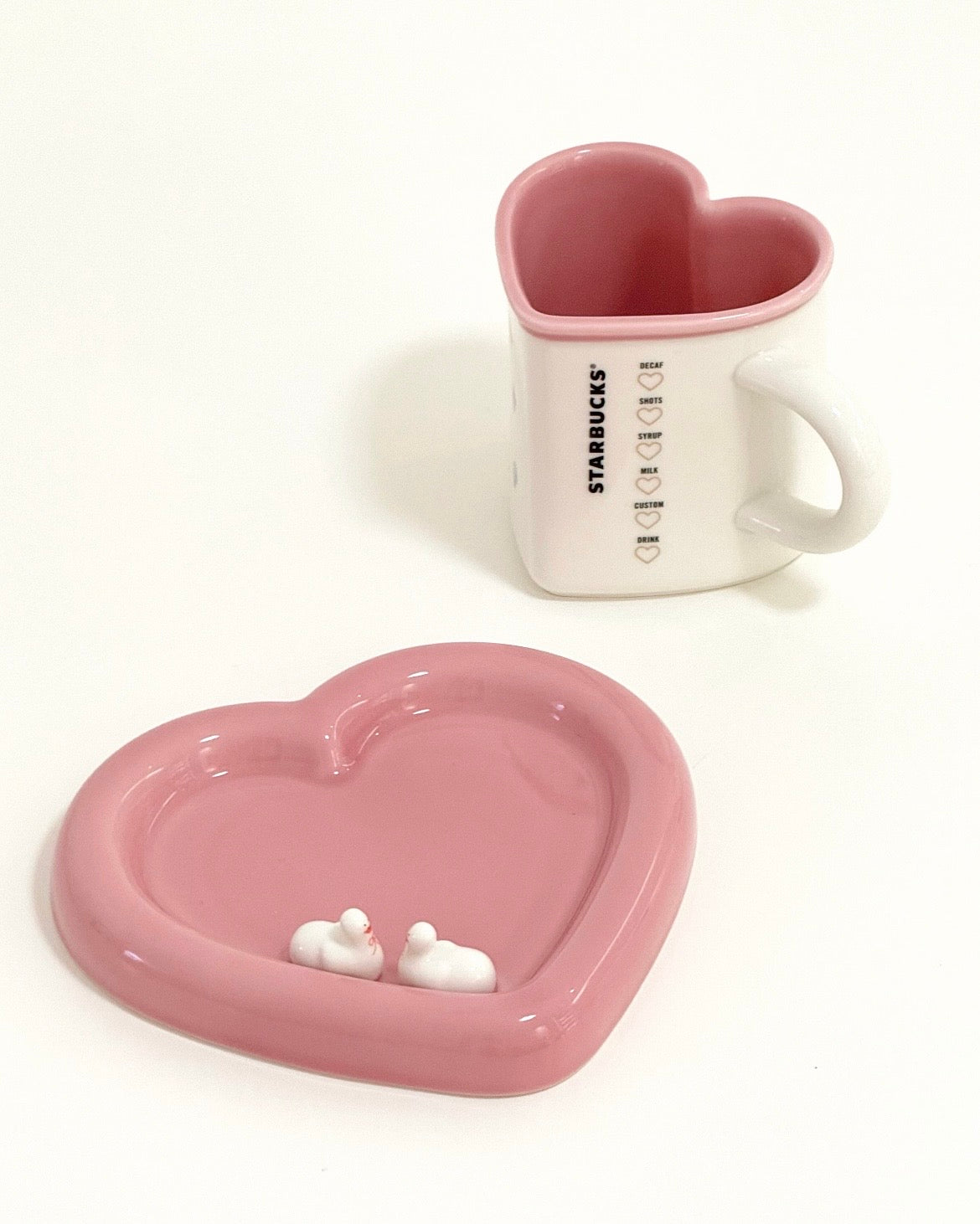 Starbucks China Valentine’s Heart Shape 12oz Mug & Plate Set (READY TO SHIP)