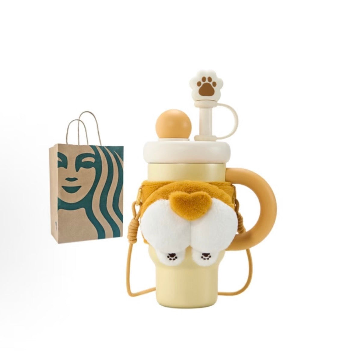 Starbucks China 2026 Paws Series 28oz Stainless Steel Tumbler With Sleeve