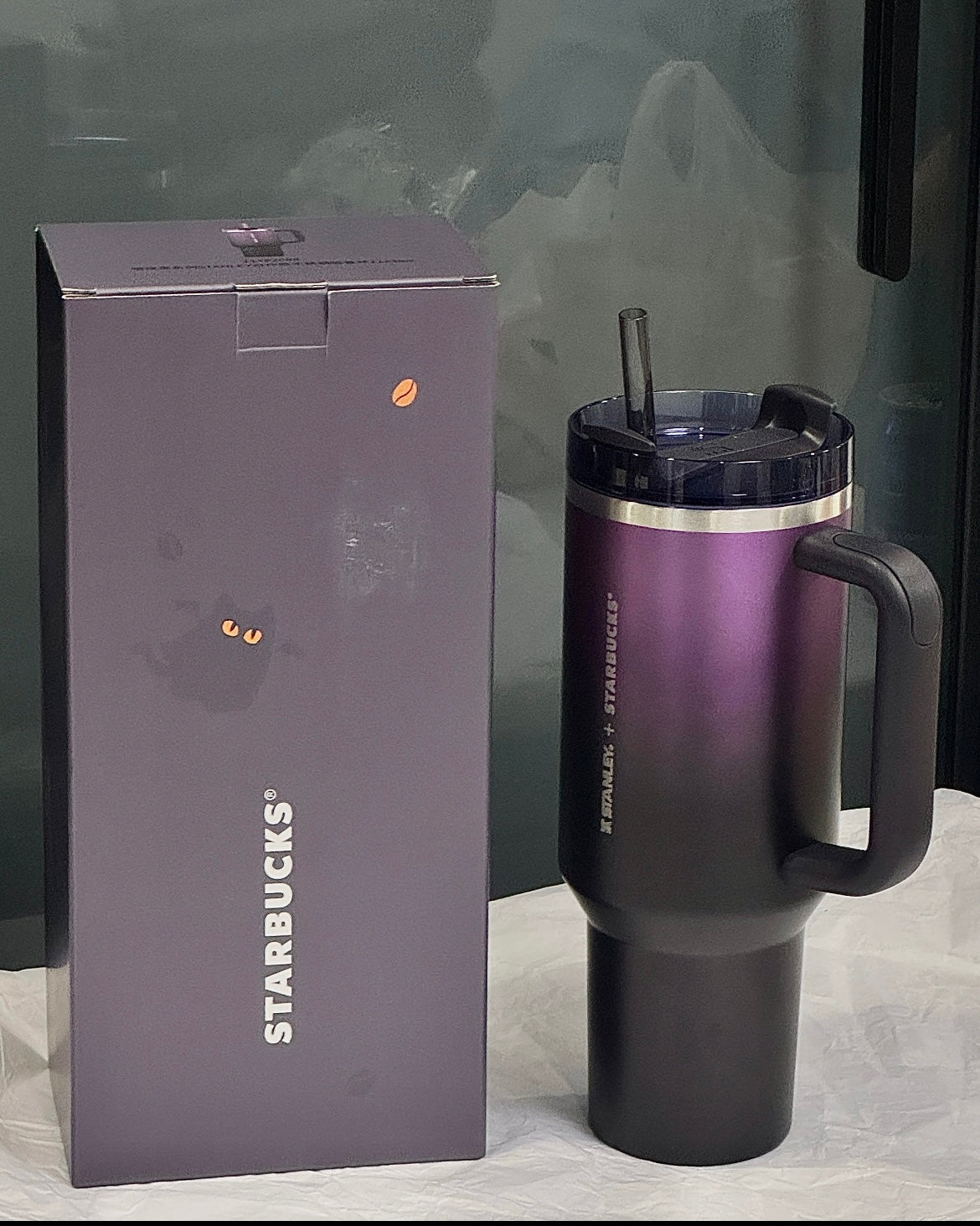 Starbucks China x Stanley 40oz Halloween Purple Black Gradient Stainless Steel Tumbler (READY TO SHIP)