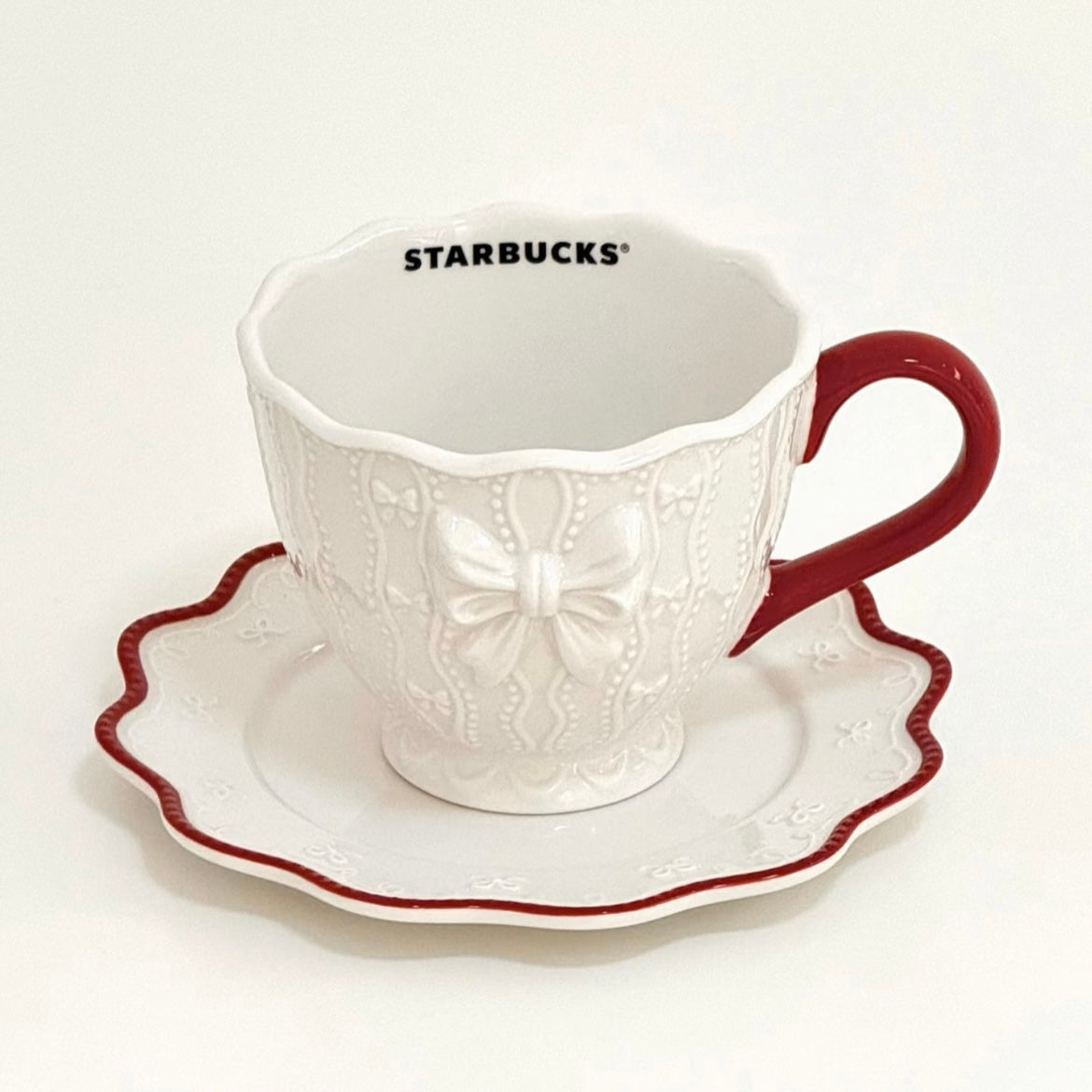 Starbucks China 2025 Holiday 11oz Ceramic Cup and Plate Set (READY TO SHIP)