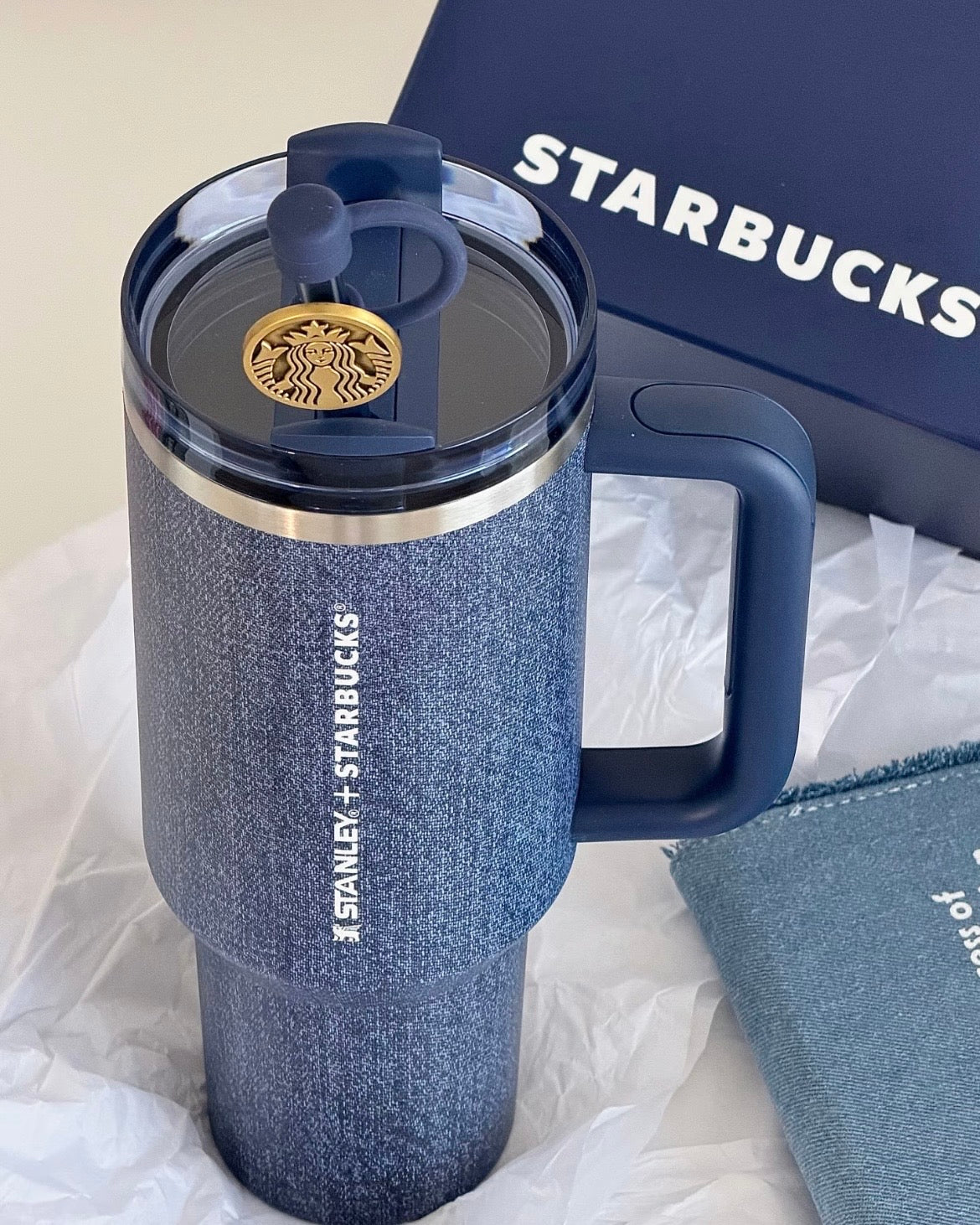 Stanley x Starbucks China 2026 DENIM 40oz Stainless Steel Tumbler (READY TO SHIP)