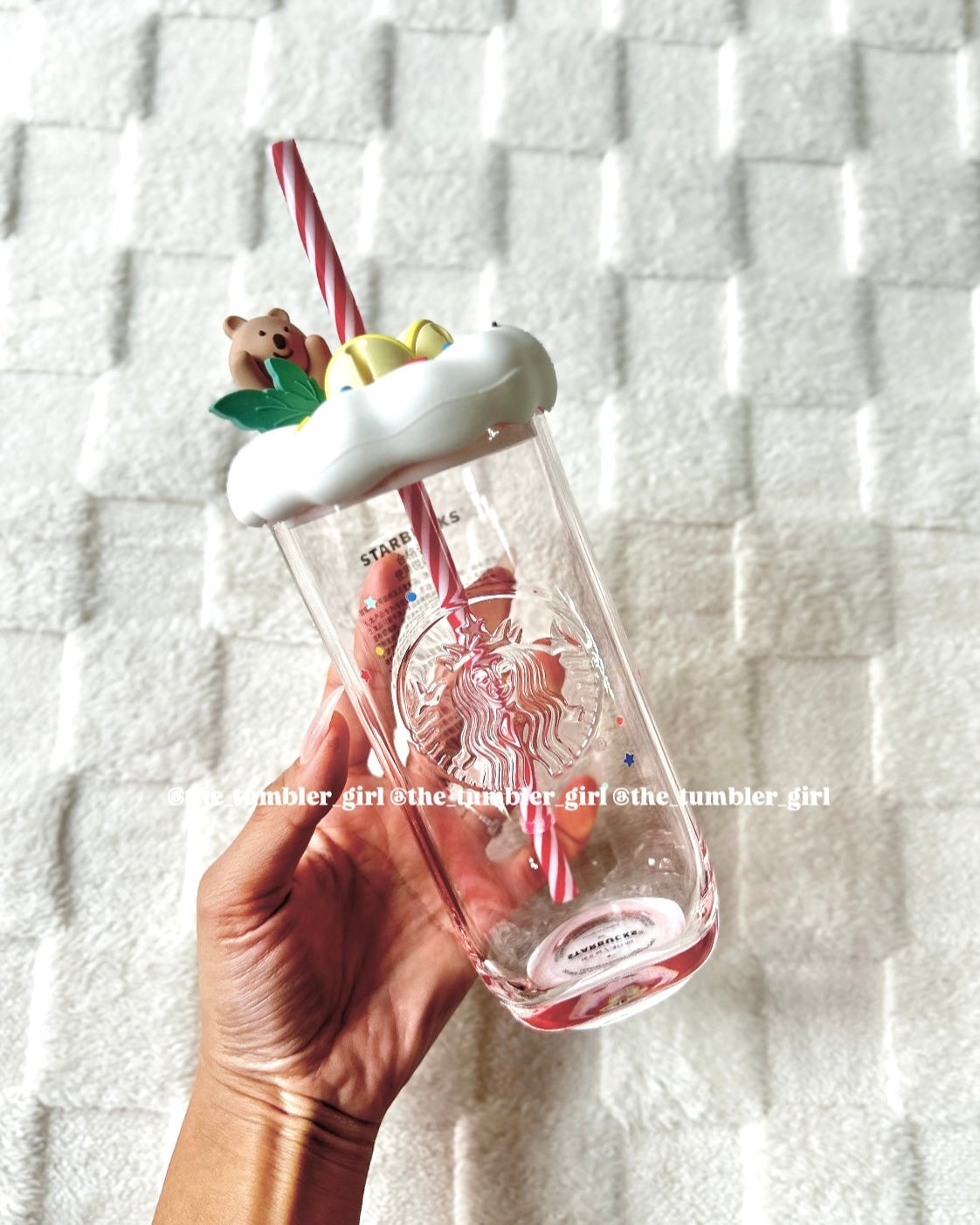 Starbucks China 16oz Holiday Triangle-Bottom Glass Cold Cup (READY TO SHIP)