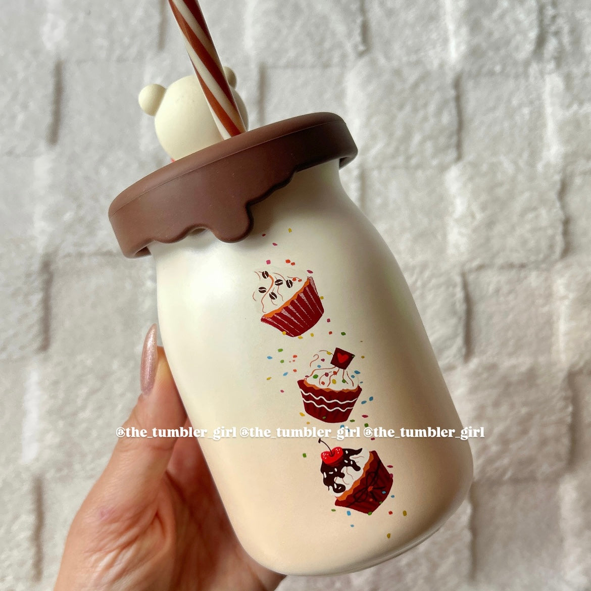 2023 China Exclusive 12oz Valentines’s Bear Ceramic Straw Cup with Silicone Lid (READY TO SHIP)