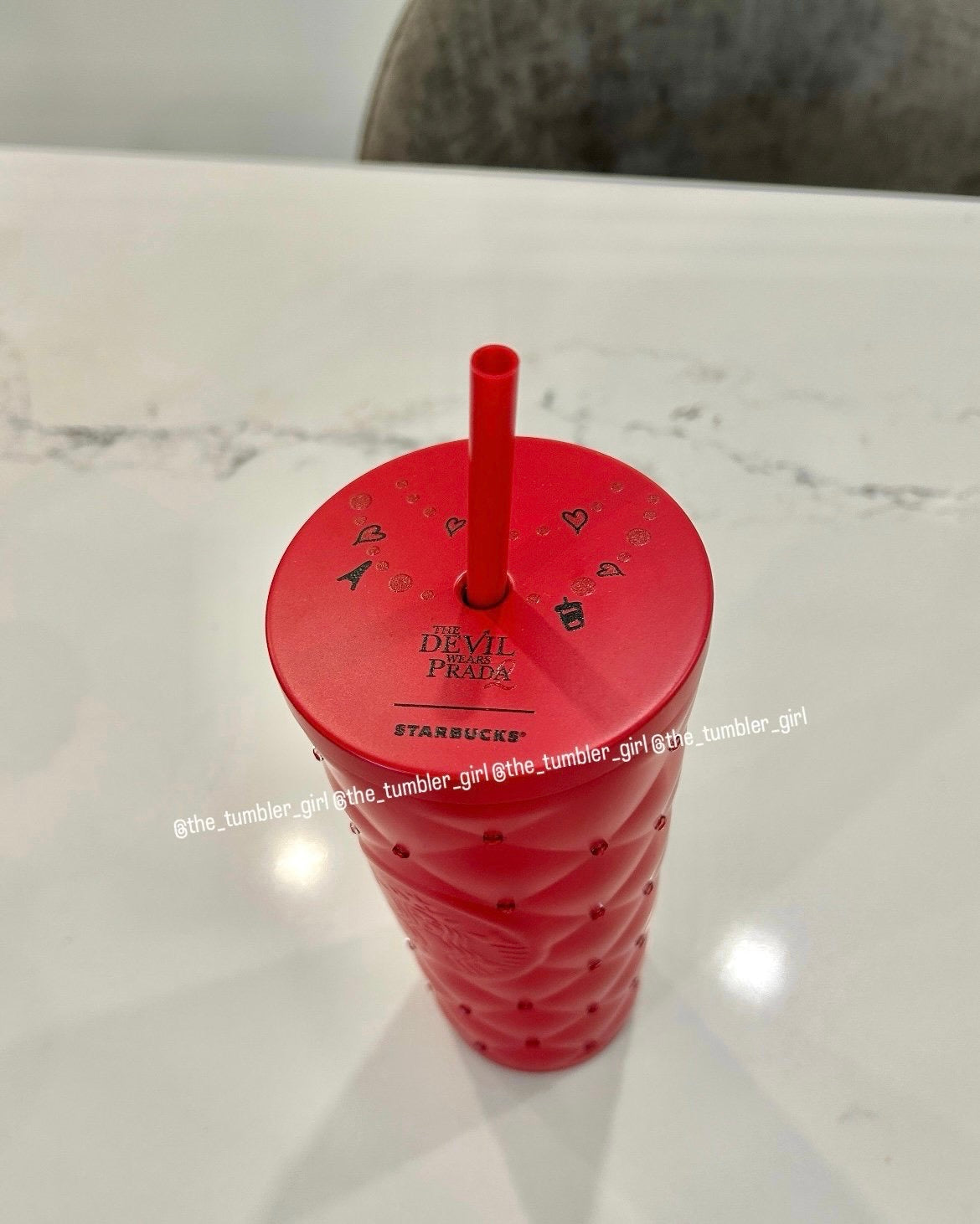2026 China Exclusive TDWP 20oz RED Diamond Stainless Steel Tumbler With Card Holder (READY TO SHIP)