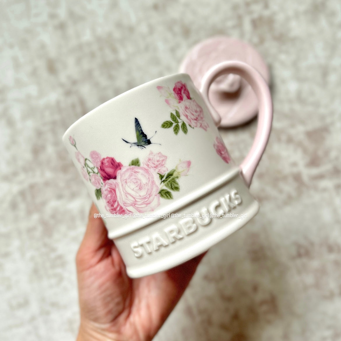 Starbucks China Rose Garden Series 16oz Mug with Lid
