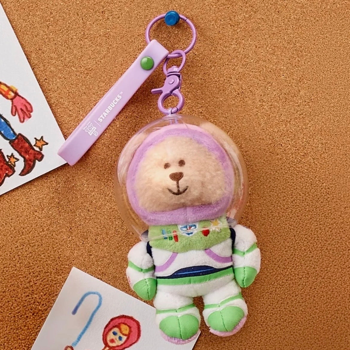 Starbucks Korea x Toy Story 5 Buzz Lightyear Bearista Keychain