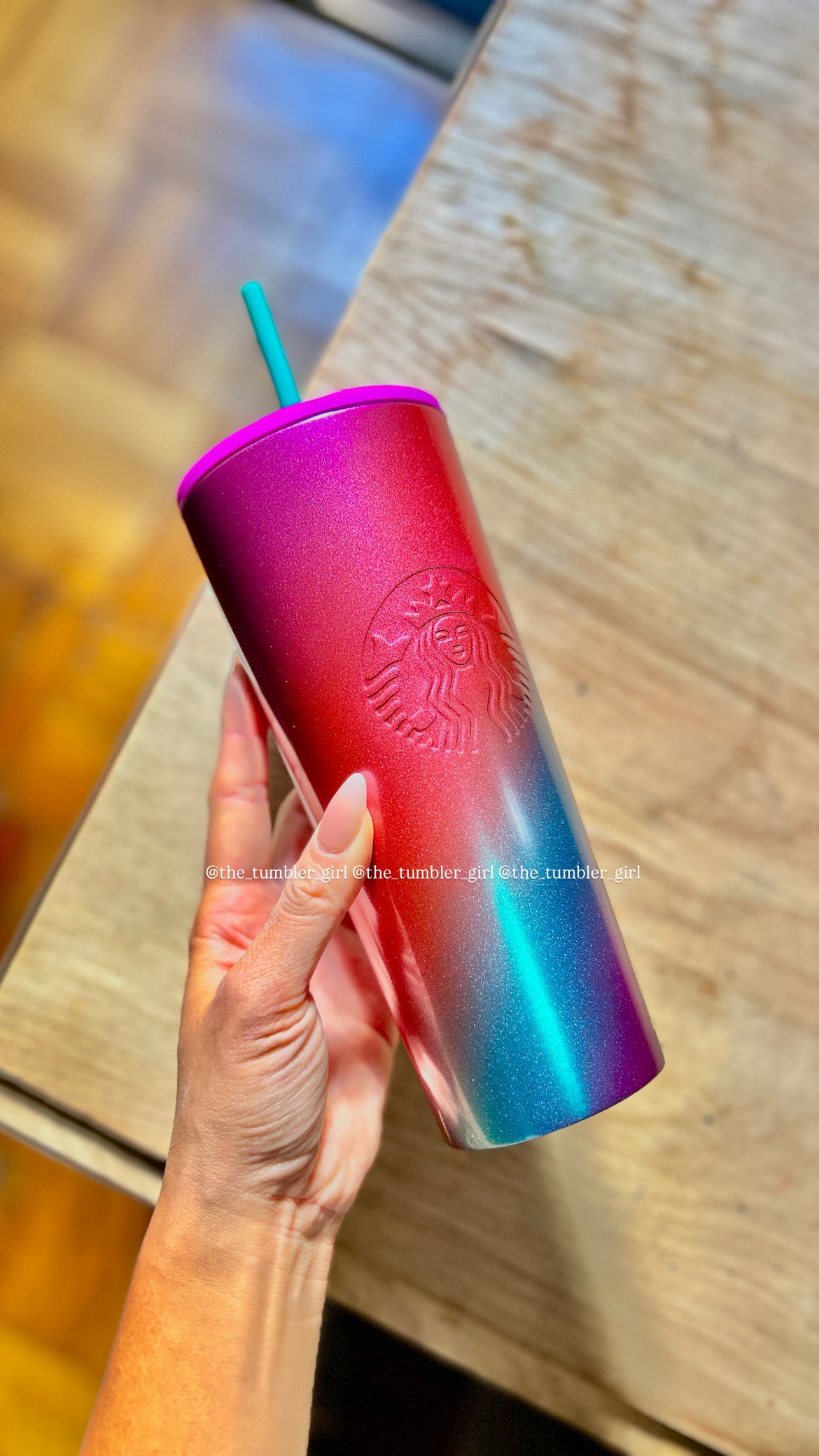 Starbucks Glittery Rainbow Stainless Steel Cold Cup 24oz  (READY TO SHIP)
