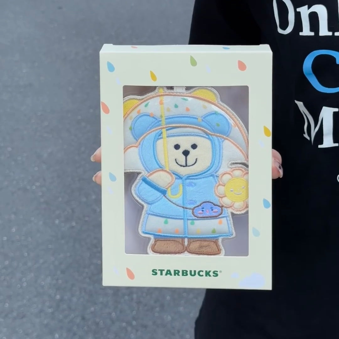 Starbucks China Summer Rain or Shine Yellow Bear Card Holder