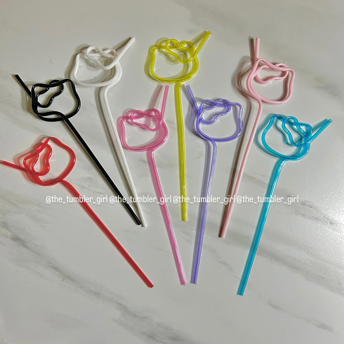 8pcs Hello Kitty Reusable Straws (for cold drinks only)