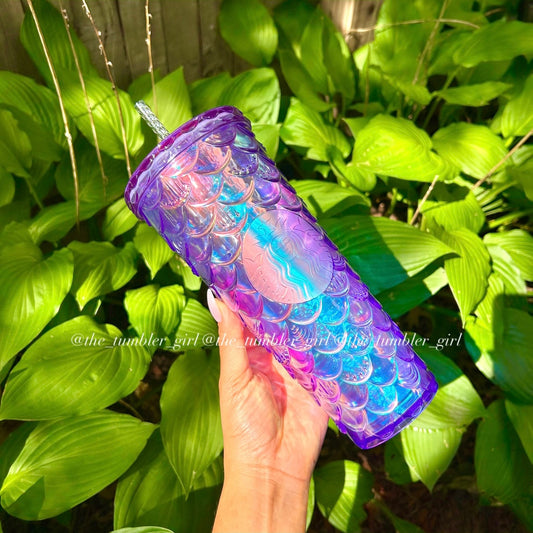 Starbucks Taiwan exclusive purple scales tumbler