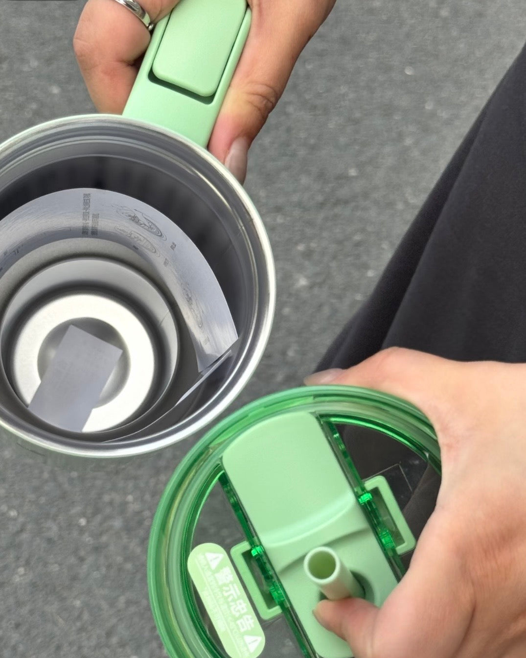 Starbucks China x Lacoste Stainless Steel Tumbler 40oz with Duo-Opening Lid & Cup Sleeve