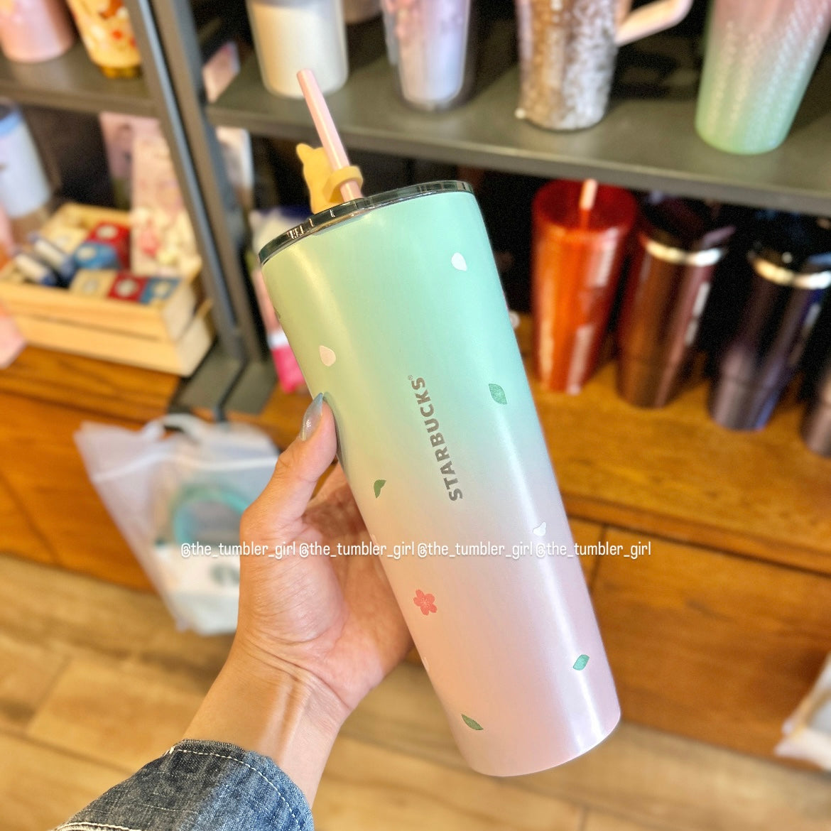 Starbucks Taiwan Sakura Corgi Stainless Steel Cold Cup Tumbler 26oz (ships late March)