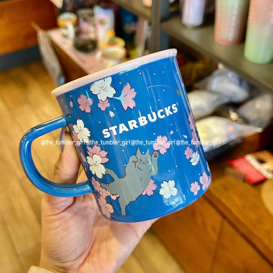 Starbucks Taiwan Shooting Star Cat Mug 14oz (ships late March)