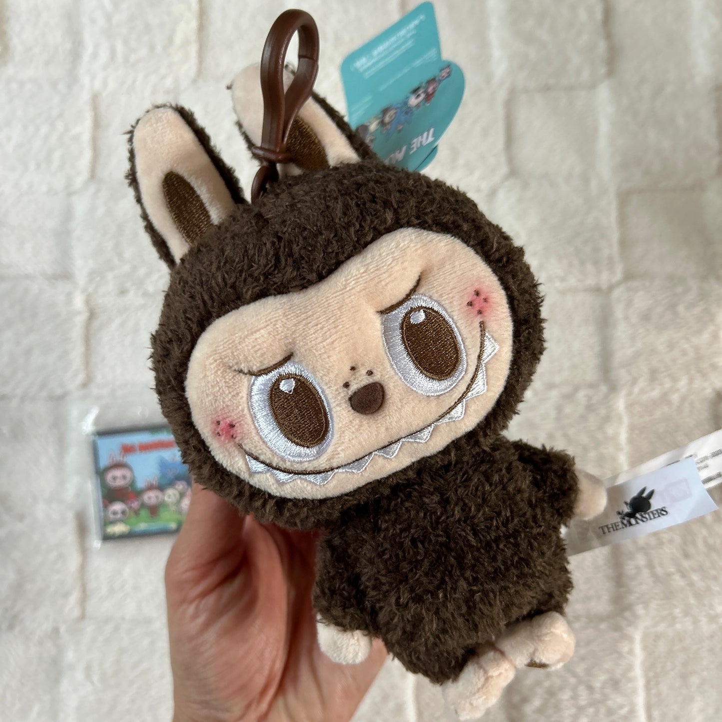 POP MART The Monsters Classic Series - LABUBU Plush Figure Pendant Brown (POP LAND EXCLUSIVE)