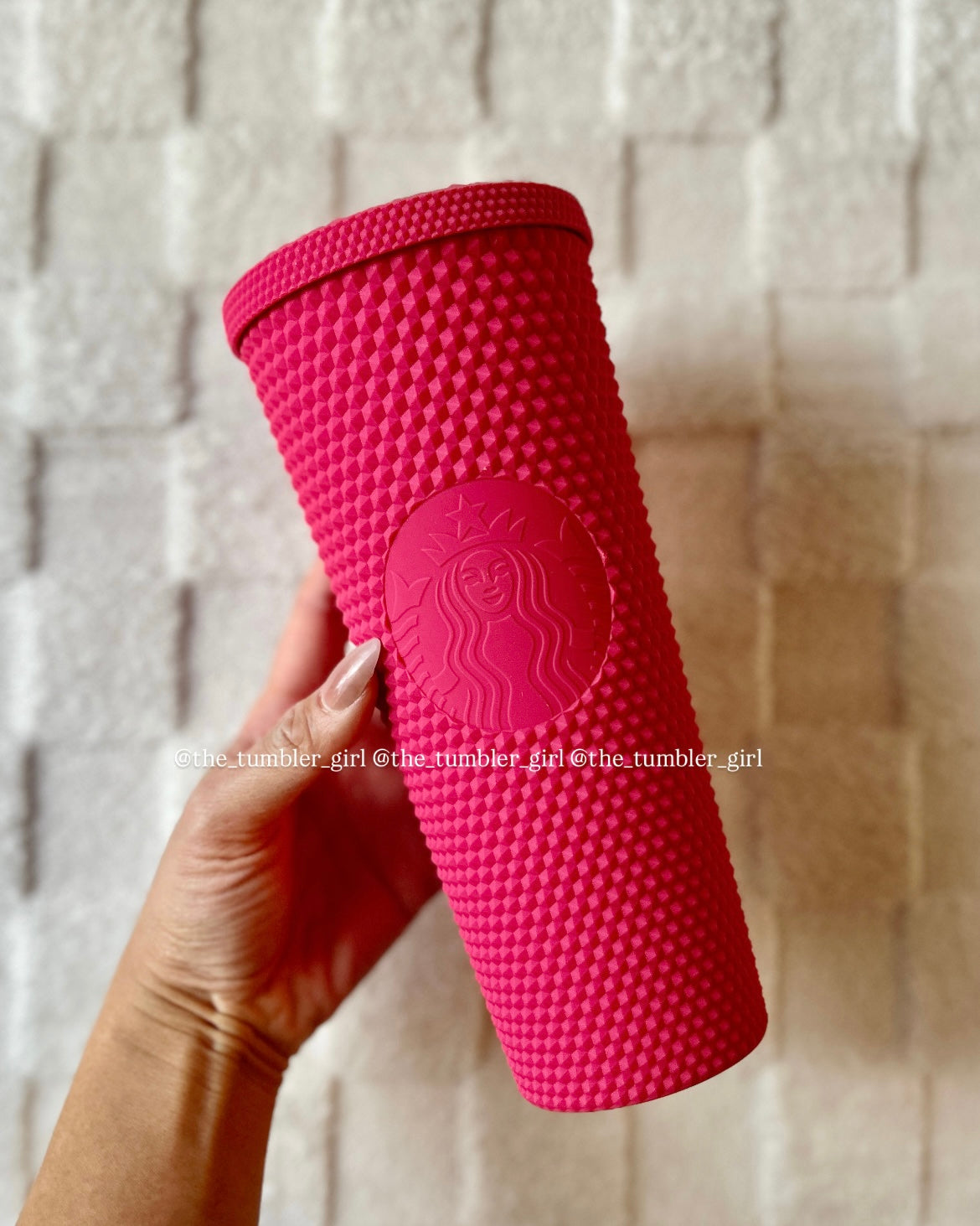 Starbucks Taiwan Ruby Pink & Thailand Baby Blue Studded Tumblers Set (NO straws)