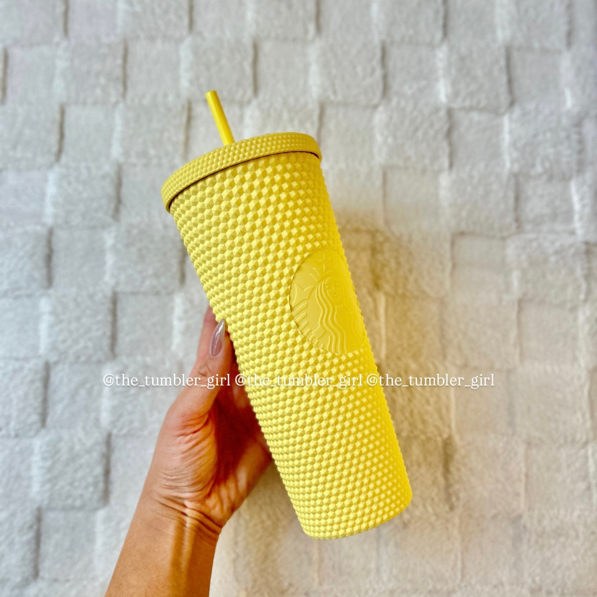 Starbucks Taiwan Baby Yellow Matte Studded Tumbler